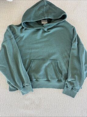 American Eagle Outfitters Green Hooded Sweatshirt